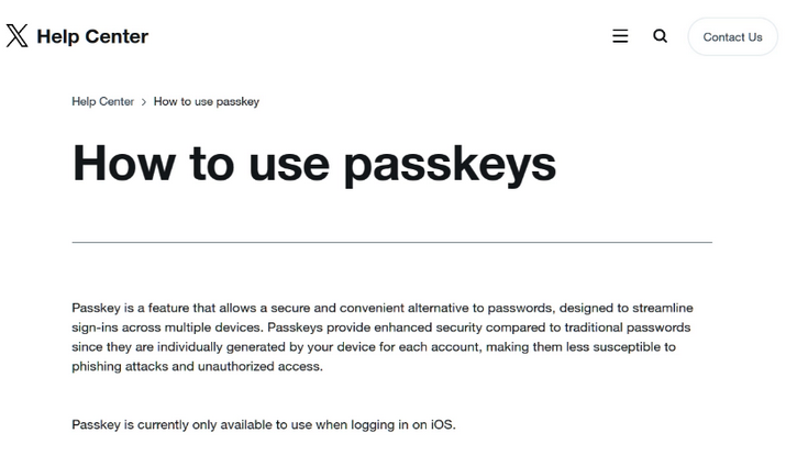 灵丘苹果维修店铺分享iOS用户如何通过通行密钥(Passkey)登录 